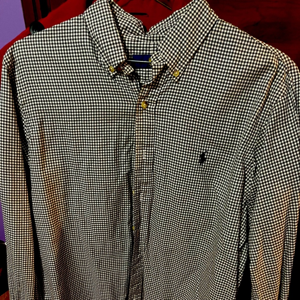 Mens Size Large Ralph Lauren long sleeve checkered shirt